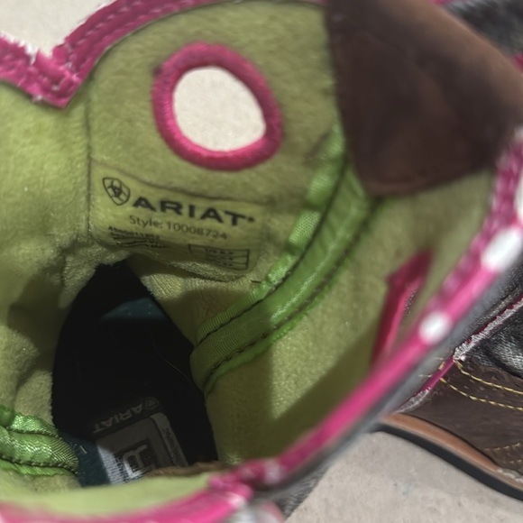 Ariat kids Brown and Pink Western Boots - Picture 6 of 6